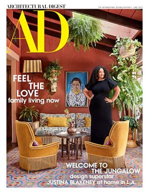 AD Magazine highlighting Justina Blakeney's custom closet designed by California Closets