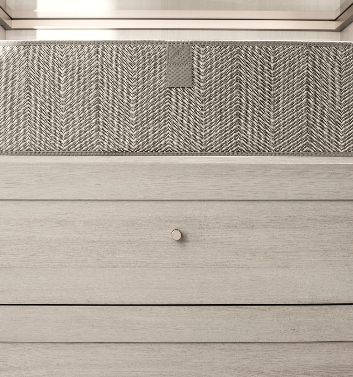 Customized closet with lighted closet, and open shelving by California Closets